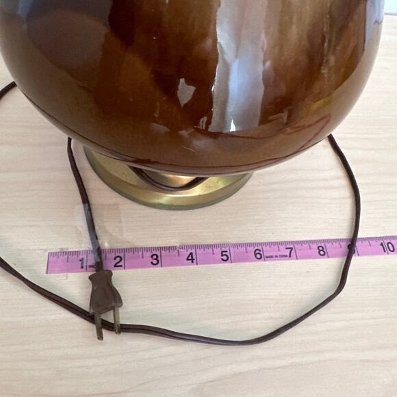 MCM Brown and tans Drip Glaze Lamp - Picture 6 of 6